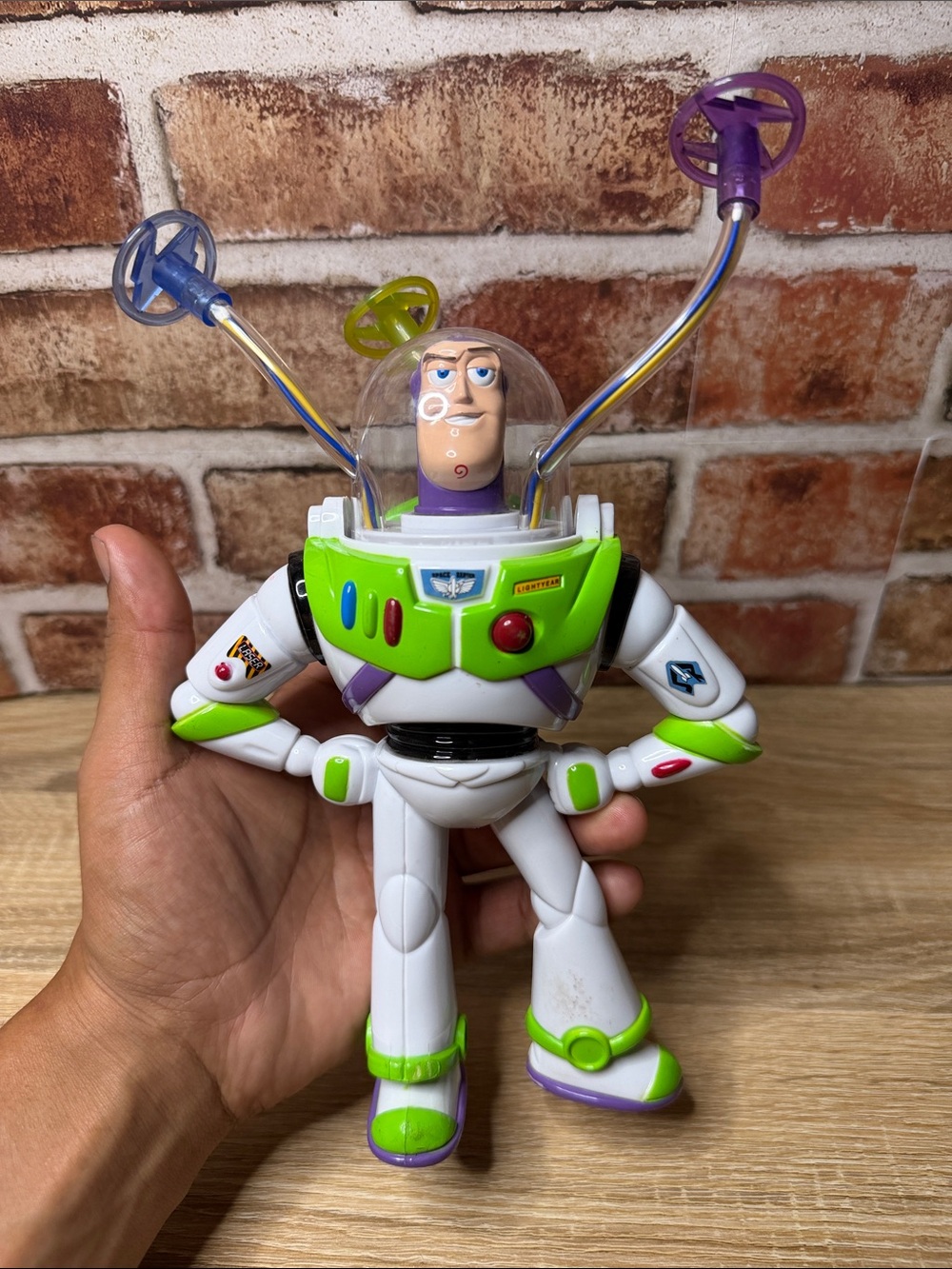 DISNEY TOY STORY BUZZ LIGHTYEAR TWIRLING LIGHTS 8” FIGURE